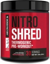 Jacked Factory NITROSURGE Shred Pre Workout Supplement - Energy Booster, Instant Strength Gains, Sharp Focus, Powerful Pumps - Nitric Oxide Booster & PreWorkout Powder - 30Sv, Watermelon