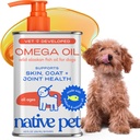 Native Pet Omega 3 Fish Oil for Dogs & Cats - Promotes Healthy Skin, Shiny Coat, & Strong Joints - Made with Wild Alaskan Salmon Oil for Dogs – Tasty, Fast-Absorbing Omega 3 6 9 Liquid Supplement- 8oz