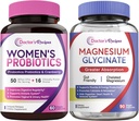 Doctor's Recipes Probiotics and Magnesium Glycinate Bundle - Optimum Gut Health & Muscle Function Support for Men & Women