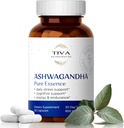 TIVA Ashwagandha Capsules 650mg with Black Pepper Extract – Natural Support for Stress, Metabolism, Immune Function & Mood – Vegan, Non-GMO, Lab-Tested – 60 Herbal Capsules