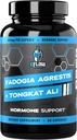 eFlow Nutrition Fadogia Agrestis + Tongkat Ali - [2-in-1] Natural Performance Supplement for Health and Wellness - Hormone, Energy, & Mood Support - Extract Powder (60 Capsules)
