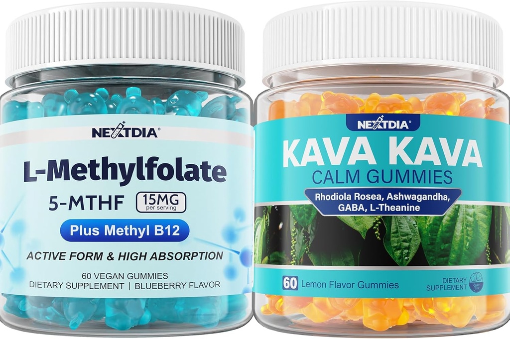 L-MethylFolate 15mg & Methylated Multivitamins, Kava Gummies