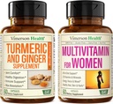 Turmeric Supplement and Ginger Root Joint Support Supplement & Complete Multivitamin for Women