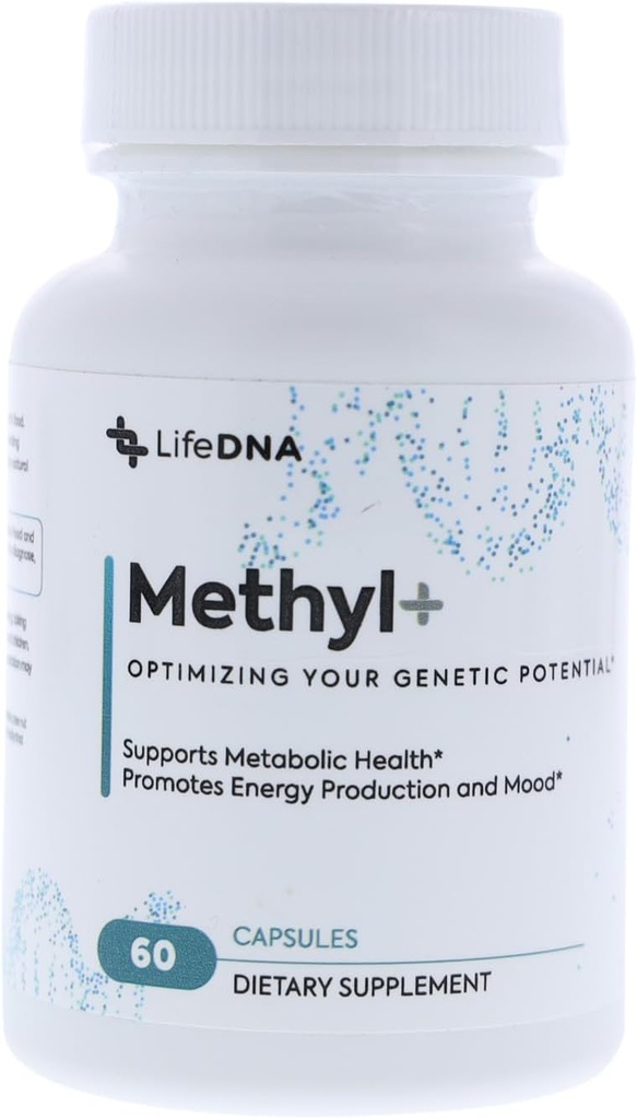 LIFEDNA Methyl + Methylfolate - Methylated Folate Vitamins - Active 5-MTHF TMG Optimized Homocysteine, Brain, Cardiovascular Highly Bioavailable