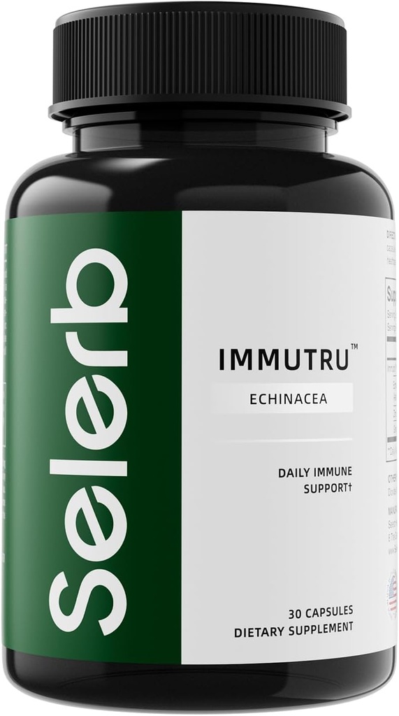 Selerb Immune Support with Echinacea and Zinc- 30 Capsules, GMO Free