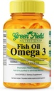 Greenfield Nutritions Halal Fish Oil 1000mg, 300mg Halal Omega 3, Small Wild Peruvian Fish Oil Halal Vitamins, EPA 180 mg & DHA 120mg, Non-GMO, Gluten Free, Support Brain & Heart Health, 120 Pills