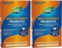Nature's Way Max Potency Probiotic Pearls for Men and Women, Supports Digestive, Immune, Colon Health*, 5 Billion Live Cultures, No Refrigeration Required, 30 Softgels (Packaging May Vary) (Pack of 2)