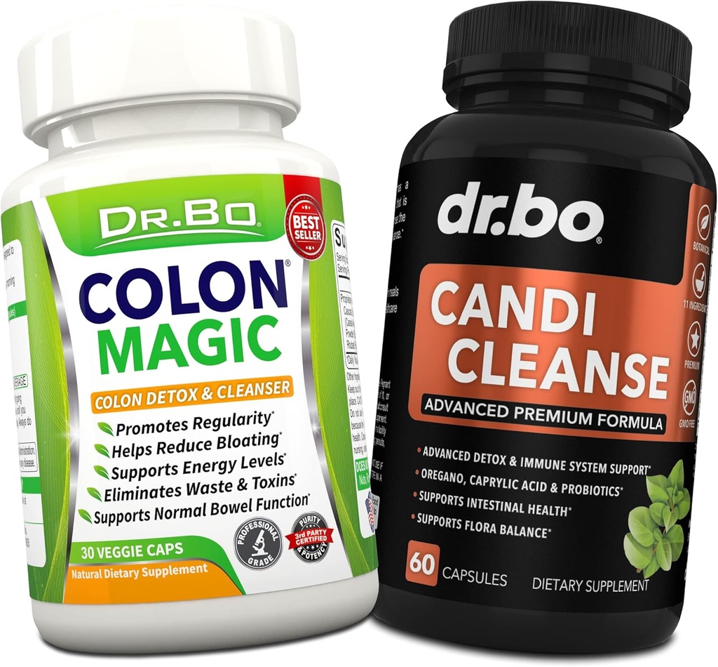 Colon Cleanse Candi Detox Formula - Natural Bowel Cleanser Pills for Intestinal Bloating & Anti Overgrowth Cleansing for Women & Men - Daily Constipation Relief Supplement Gut Stomach Balance Control