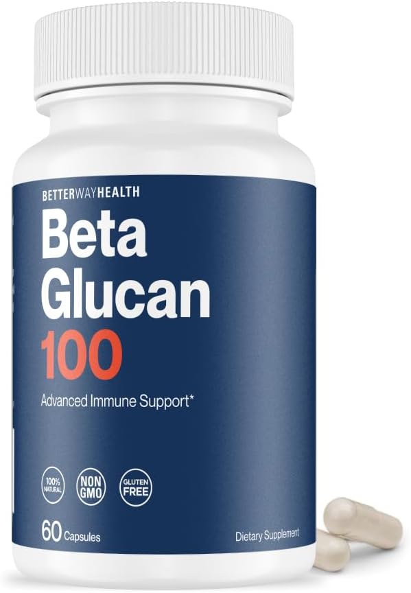 Better Way Health™ - Advanced Immune Readiness - Highly Purified 1,3/1,6 Beta Glucan 100 - Clinically Tested Immune Defense - 100mg/60 Capsules