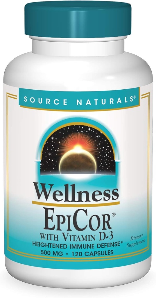 Source Naturals Wellness EpiCor with Vitamin D-3 for Heightened Immune Defense* - 120 Capsules