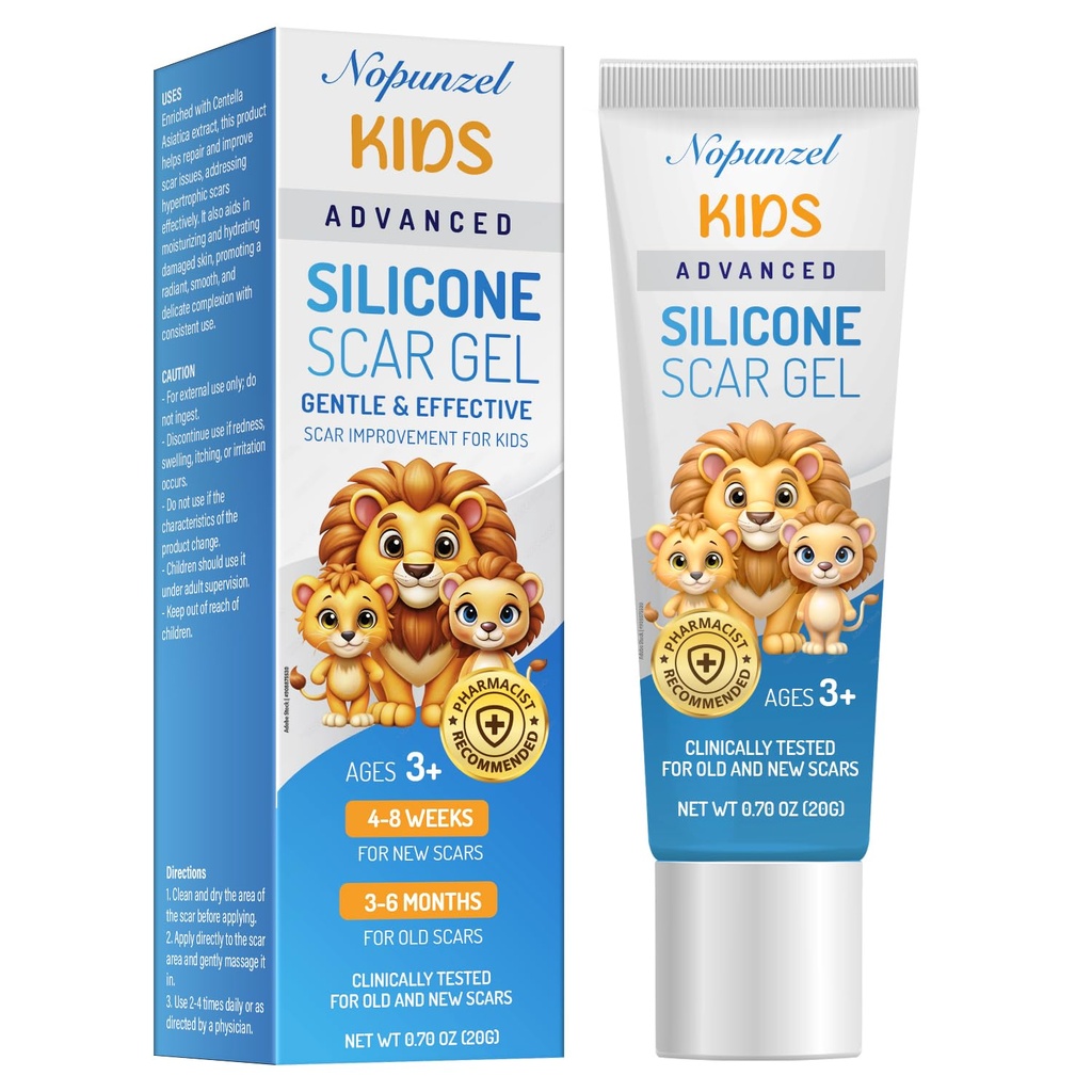Kids Silicone Scar Gel: Silicone Gel for Scars - Reduces the Appearance of Old and New Scars - Advanced Scar Gel for Face - Body - Scratches - Injuries - Scalds - Burns - Surgery - Kid Friendly - 20g