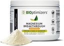 BIOptimizers Magnesium Breakthrough Drink - 8 Forms of Magnesium, Electrolytes, Sleep Health, Stress, Muscle Recovery, Heart Support | Glycinate, Citrate, Malate- Banana Mango