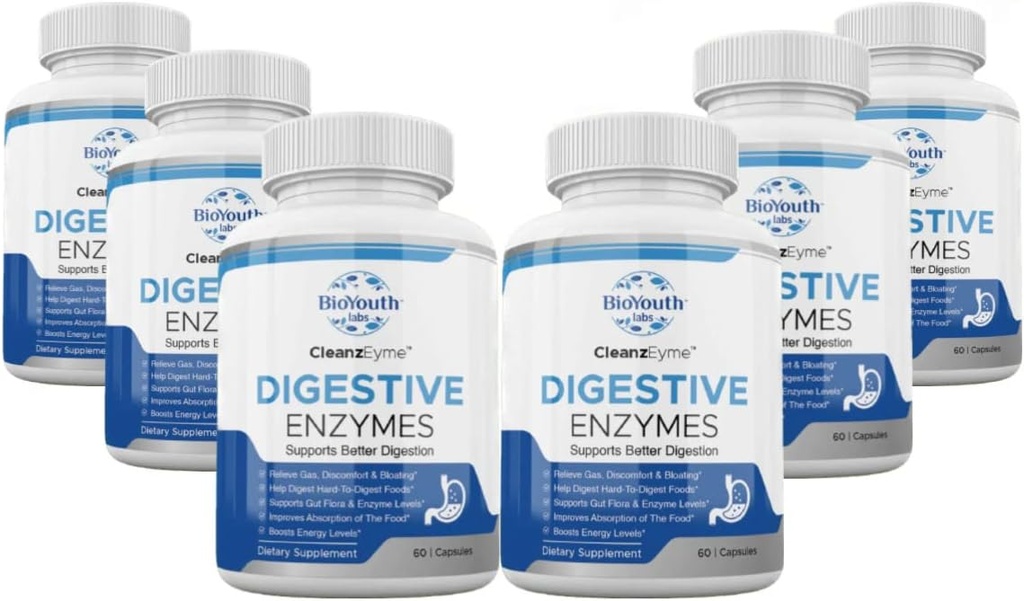 Labs Natural Digestive Enzymes & Probiotic Supplement for Adults, 360 Capsules - Nutritious Blend of Digestive Enzymes & Advantage Probiotic for Digestion & Digestive Health.