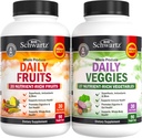 Daily Fruits and Vegetables Supplement for Adults - Super Fruit and Veggies Capsules for Enhanced Energy Gut Health Immune Support & Overall Wellness with 47 Whole Food Fruits and Veggies - 1 Month