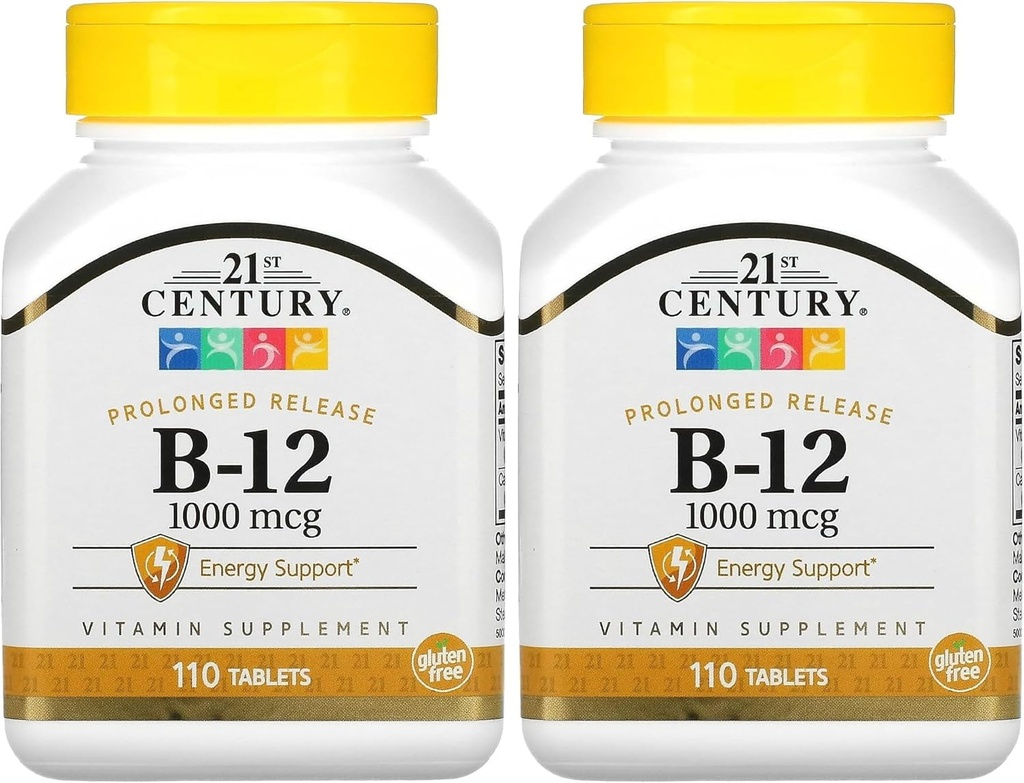 21st Century B 12 1000 mcg Prolonged Release Tablets, 110 Count (Pack of 2)