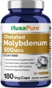 NusaPure Chelated Molybdenum 500 mcg 180 Vegetarian Caps (Vegan, Non-GMO)