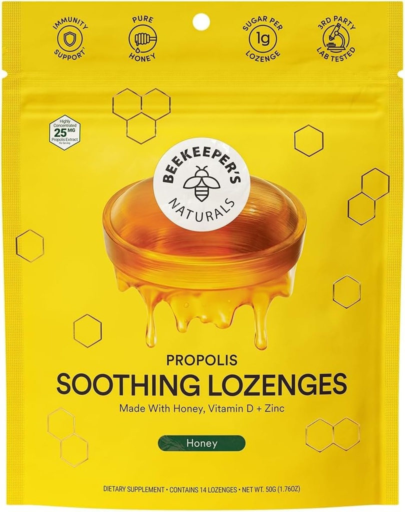 Beekeeper's Naturals Soothing Honey & Elderberry Flavor Cough Drops