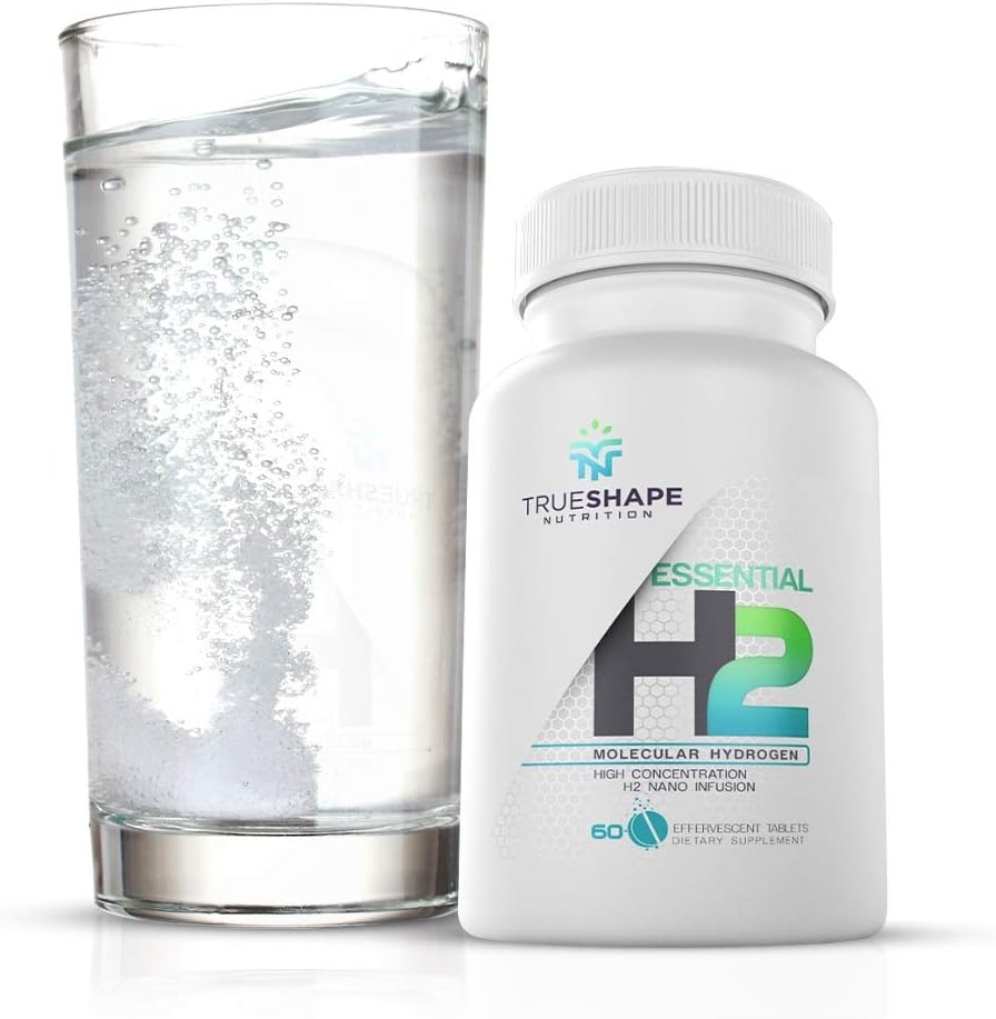 Essential H2 Fizzy Molecular Hydrogen Tablets for Water Nutritional Supplement (Unflavored, 60 Servings)