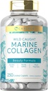 Carlyle Marine Collagen for Hair Skin and Nails | 250 Caplets | Peptides for Women and Men | Type I with Calcium | Non-GMO & Gluten Free