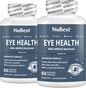 NuBest AREDS 2 Eye Vitamins with Beta Carotene Carrot Powder, 20mg Lutein, 4mg Zeaxanthin, Bilberry, Grape Seed, BioPerine, B-Complex, Multivitamin for Eye Health | Pack 2