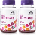 Amazon Brand - Mama Bear Organic Kids Multivitamin, 60 Gummies, 1 Month Supply (Packaging May Vary), Berry, Cherry & Orange (Pack of 2)