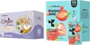 Hethstia Konjac Jelly Strawberry Flavor Collagen Peptides 10 Packs and Konjac Noodles Variety Gluten Free 12 Packs Low Calorie, Keto, Sugar Free, Healthy Food
