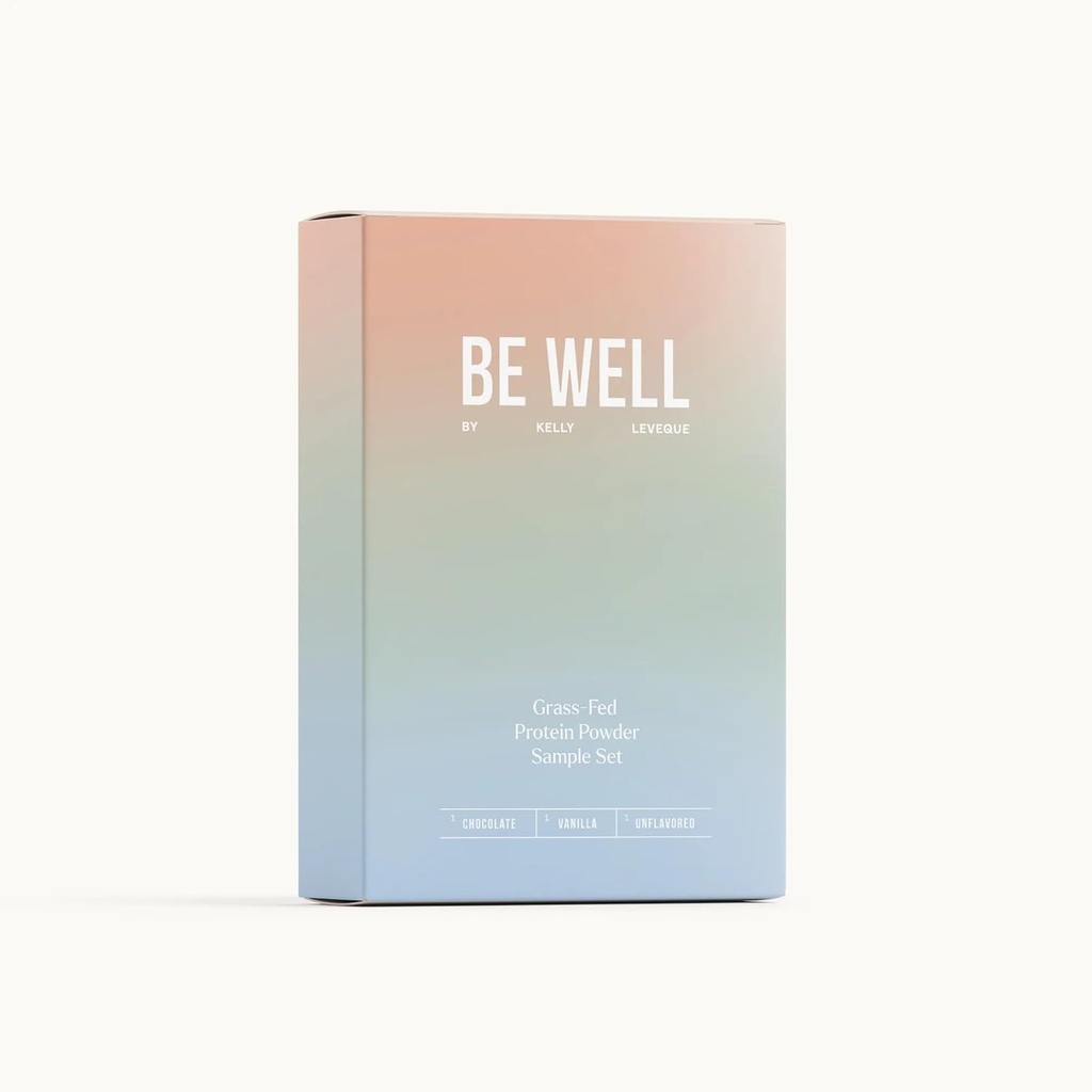Be Well by Kelly Grass-Fed Beef Protein Powder Sample Pack - Paleo and Keto Friendly, Dairy-Free & Gluten-Free - Low Carb Protein Powder with BCAAs & Collagen - 3 Servings