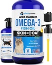 Omega 3 Fish Oil for Cats - Better Than Salmon Oil - Kitten & Cat Vitamins and Supplements - Cat Dandruff Treatment - Liquid Fish Oil for Pets - Shedding Support - Cat Health Supplies for All Ages