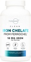 Type Zero Iron Chelate Capsules (18 MG, 240 CAPS) from Ferrochel Ferrous Bisglycinate Chelate - Non-GMO and Gluten Free