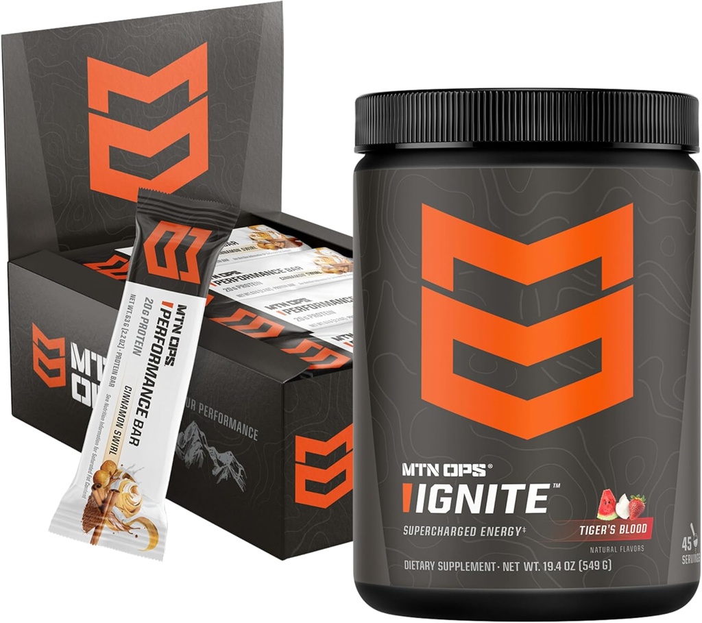 Ignite Tiger's Blood + Triple Chocolate Mudslide Performance Bars Bundle