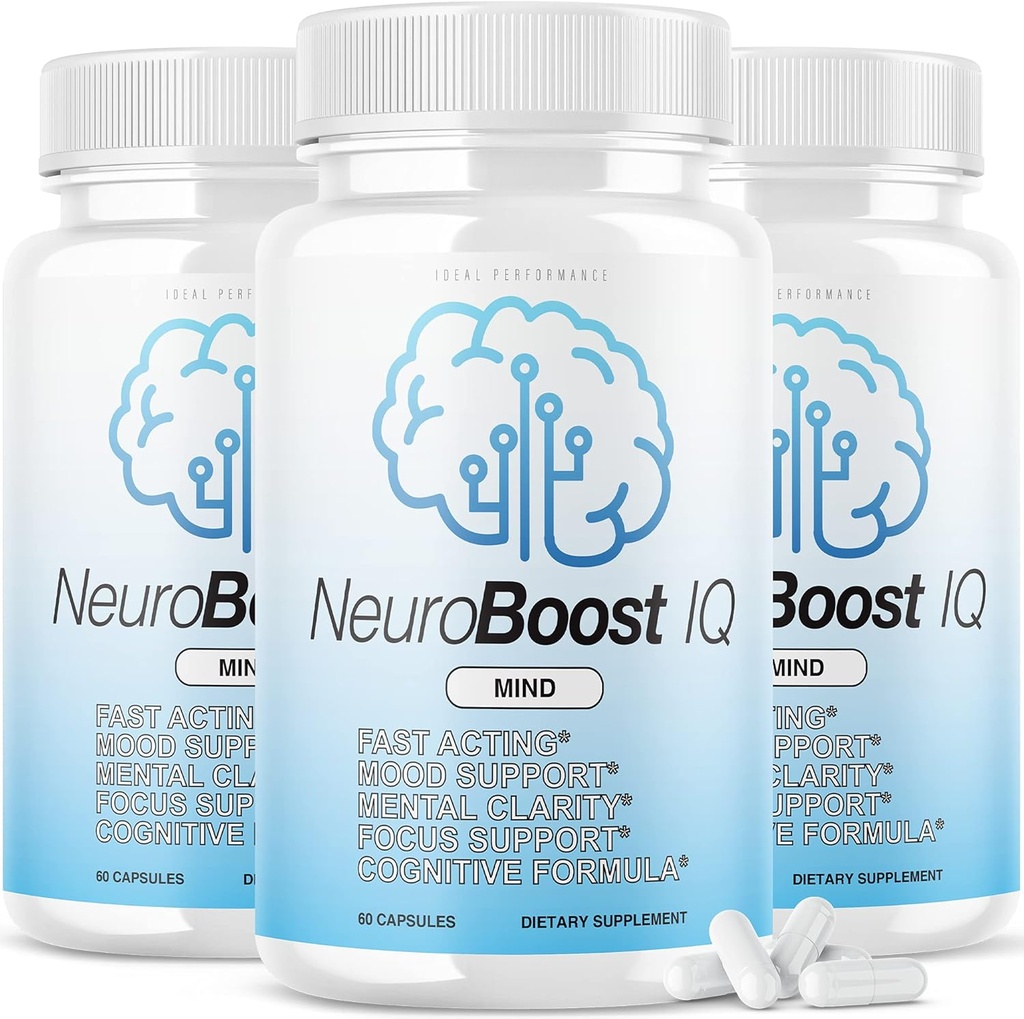 (3 Pack) Neuro Boost IQ Supplement Brain Pills Mind Ben Carson Neurobooster Neuroboostiq (180 Capsules)