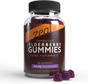 Zeal Sambucus Elderberry Gummies + Zinc + Vitamin C - Daily Supplement for Children & Adults - Easy to Chew Vitamin Gummies - 100 mg Max Serving of Elderberry - 60 Count