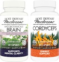 Host Defense Bundle with MycoBotanicals Brain* Capsules, 60 Count & Cordyceps Capsules, 60 Count - Support Memory & Focus - Support Immune Health & Energy*