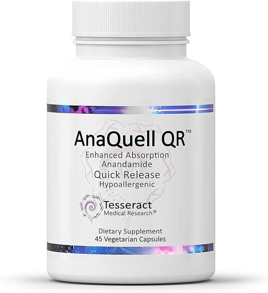 Tesseract Medical Research AnaQuell QR, Stress Relief & Mood Support Supplement, Quick Release L Citrulline & Anandamide, Helps Manage Anxiousness, 45 V-Caps, Size Exclusive to Amazon