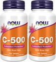 NOW Supplements, Vitamin C-500 with Rose HIPS, Antioxidant Protection*, 100 Tablets (Pack of 2)