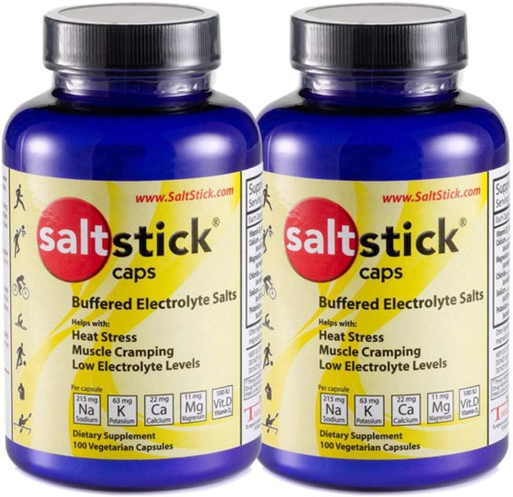 SaltStick Caps Electrolyte Replacement 100 Count (200 Capsules) (Packaging May Vary)