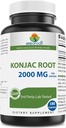 Brieofood Konjac Root Glucomannan 2000 mg per Serving - 180 Vegetarian Capsules