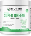 Organic Green Immunity Superfood Powder - Soothes Digestion, Boosts Healthy Vitality and Energy. Fast Acting Formula with Probiotics, Enzymes, Turmeric and Ashwagandha (30 Servings Lemon-Mint)