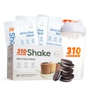 310 Nutrition – All-In-One Meal Replacement Shake - New Formula with Fiber Rich Vegan Superfood Blend - Natural Sweeteners - Low Carb Shake, Keto & Paleo Friendly - Gluten Free - 26 Essential Vitamins & Minerals - Variety Shake Box