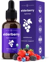 NutraChamps Black Elderberry Syrup, Potent 2000mg 10:1 Extract Sambucus Elderberry Syrup Antioxidant, Drops Berry Flavor, Liquid Elderberry Extract Sugar-Free 2oz, Immune Support