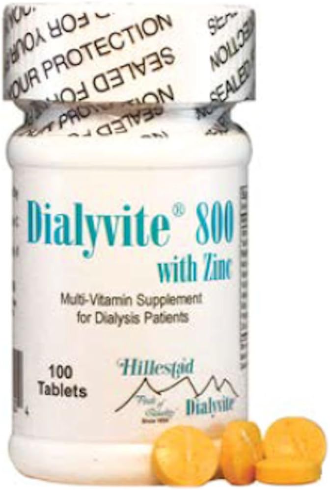 Dialyvite 800 with Zinc 50 mg - 100 Tablets