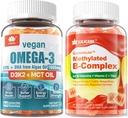 Vitamin B Complex Filled Gummies Vegan Omega3 Gummies 1280mg