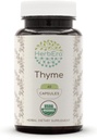 HerbEra Thyme 60 Capsules, 800 mg, USDA Organic Thyme (Thymus Vulgaris) Dried Leaf (60 Capsules)