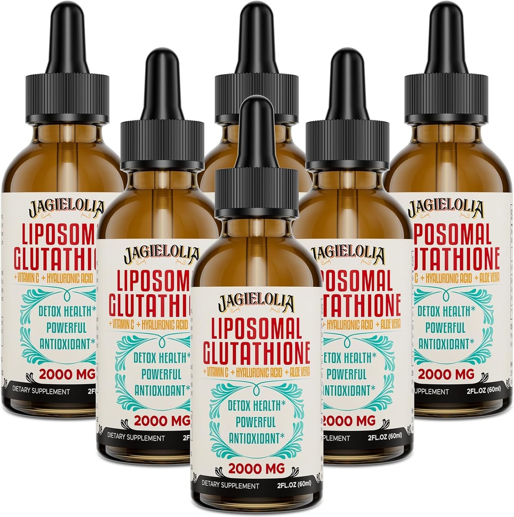 Liposomal Glutathione Liquid 2000MG – Antioxidant Detox Supplement for Women & Men, Aging Defense, Liver Function & Energy, with Hyaluronic Acid + Aloe Vera + Vitamin C, Natural & Vegan, 12 FL.OZ