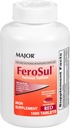 Major FeroSul - Ferrous Sulfate 325 mg Tablets - Iron Supplement for Women and Men - Specially Coated Easy-to-Swallow Tablets - Red - 1000 Count