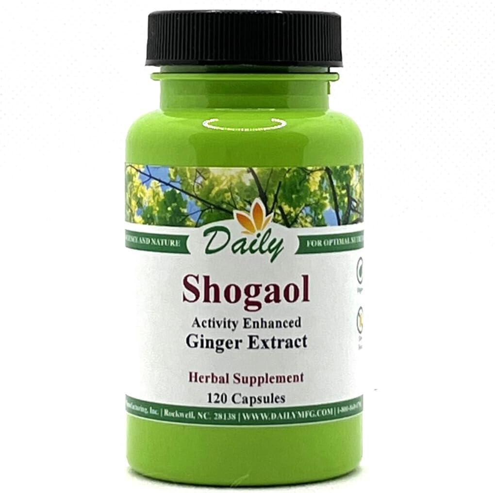 Daily Manufacturing 6-Shogaol (derived from 6-gingerol, Non-GMO Ginger Extract) 120 Vegetarian Capsules