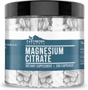 Earthborn Elements Magnesium Citrate 200 Capsules, Pure & Undiluted, No Additives