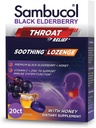 Sambucol Black Elderberry Throat Lozenges - Elderberry Cough Drops for Adults, Elderberry Zinc Lozenges Throat, Elderberry Lozenges - 20 Count