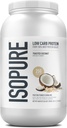 Isopure Low Carb 100% Pure Whey Isolate Protein Powder, Lactose Free, Gluten Free, With Vitamins, Toasted Coconut, 25g Protein Per Serving, 3 Lbs, 42 Servings (Packaging May Vary)