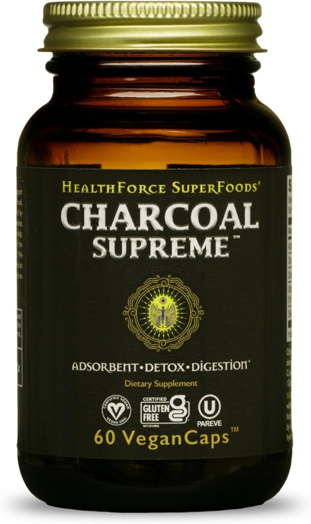 HealthForce SuperFoods Charcoal Supreme - 60 VeganCaps